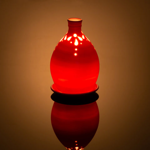 Red Glow Night Light giving off a warm glow